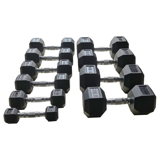 Package Deal 3 - Set of Rubber Hex Dumbbell